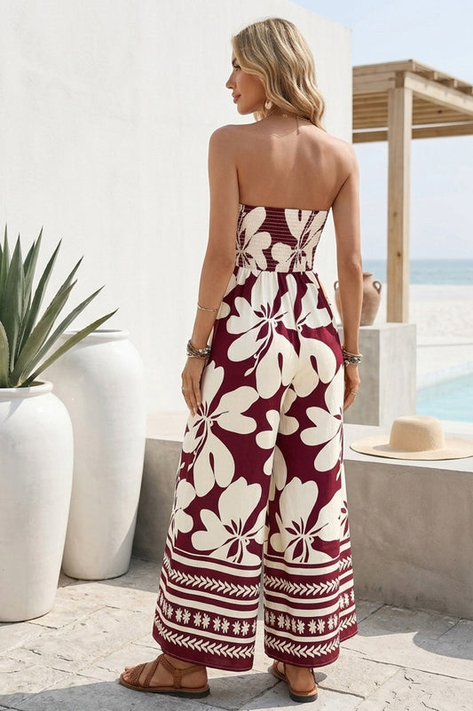 SUNSET COAST STRAPLESS JUMPSUIT EFFORTLESS RESORT STYLE MADE FOR SUNNY DAYS