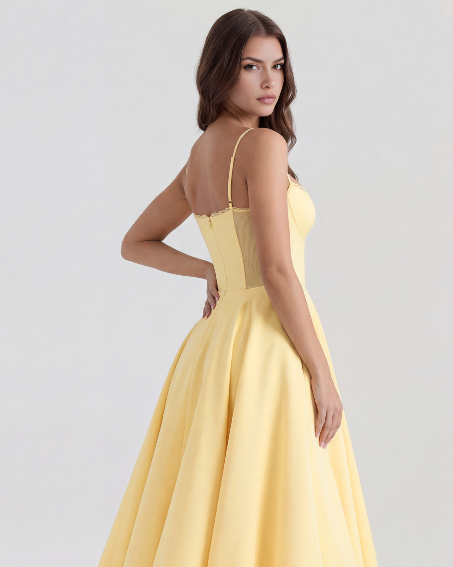 SCULPTING SWEETHEART MIDI DRESS
