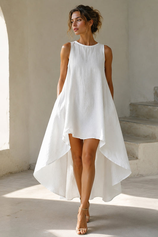 SUNLIT FLOW HIGH-LOW DRESS