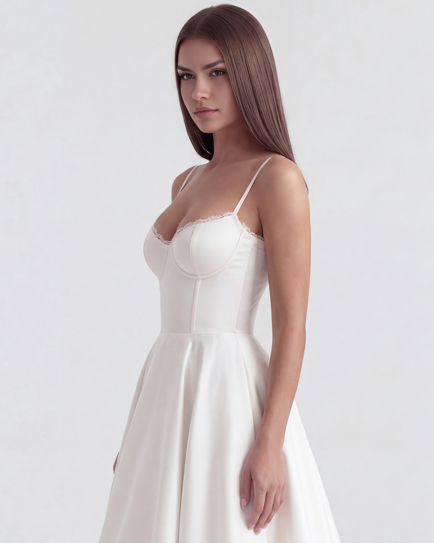 SCULPTING SWEETHEART MIDI DRESS