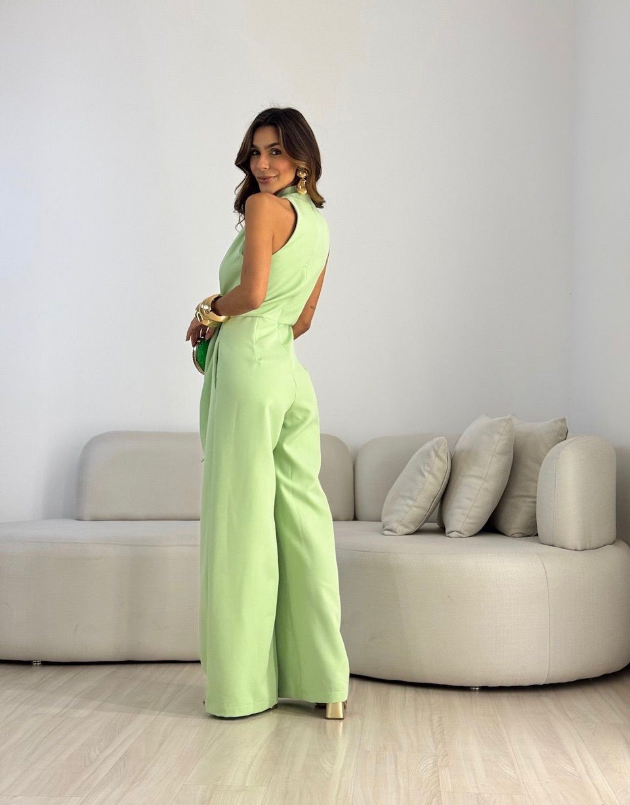 ELEGANT HALTER WIDE LEG JUMPSUIT