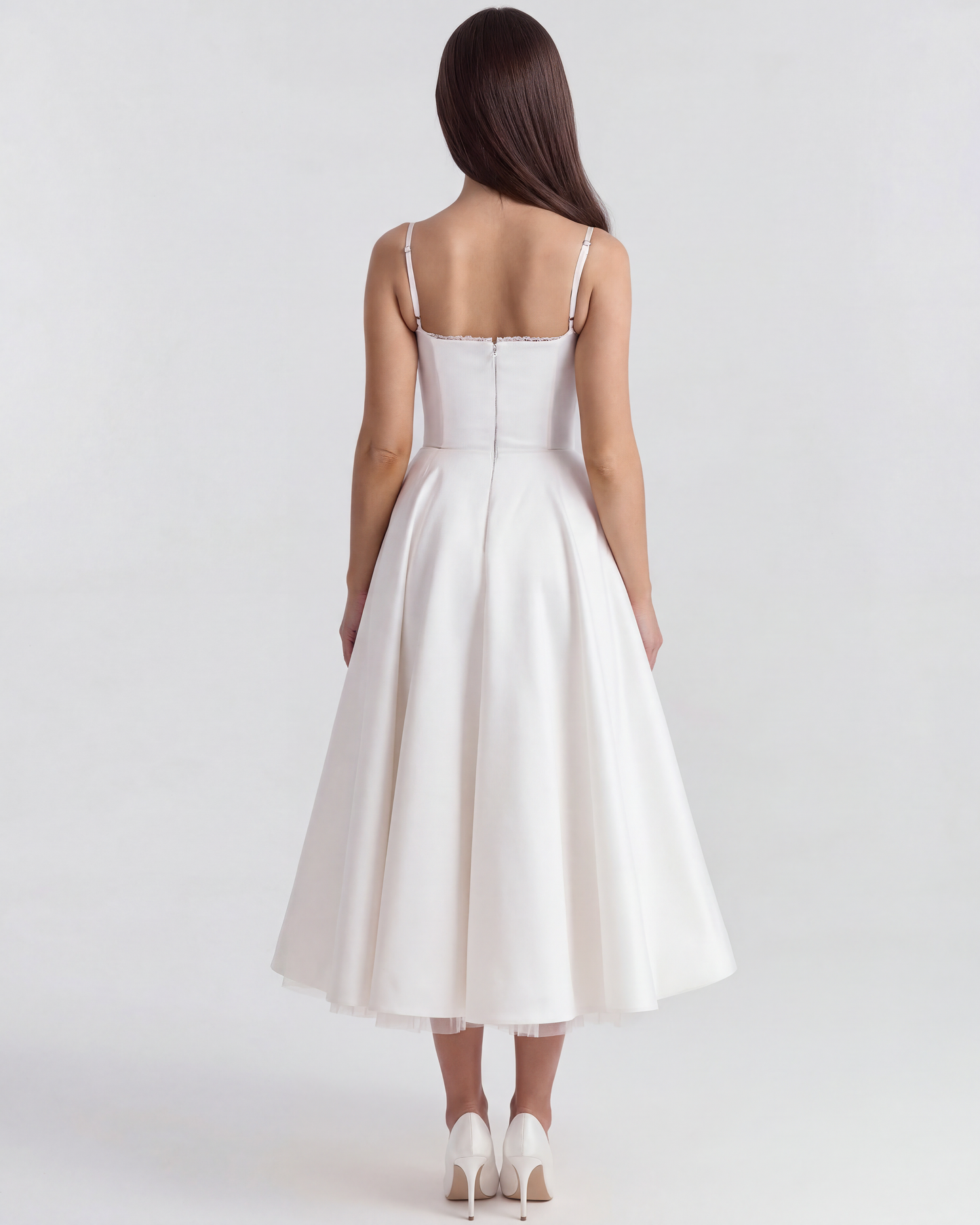 SCULPTING SWEETHEART MIDI DRESS