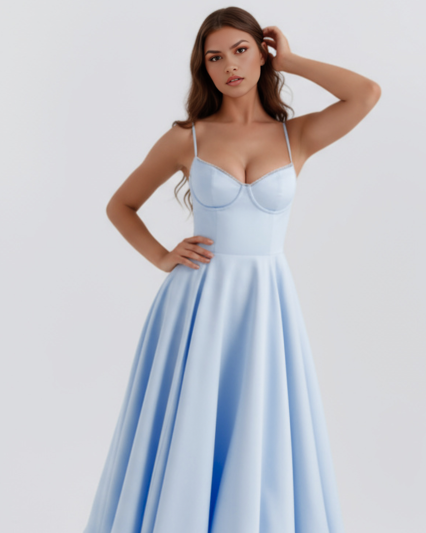 SCULPTING SWEETHEART MIDI DRESS