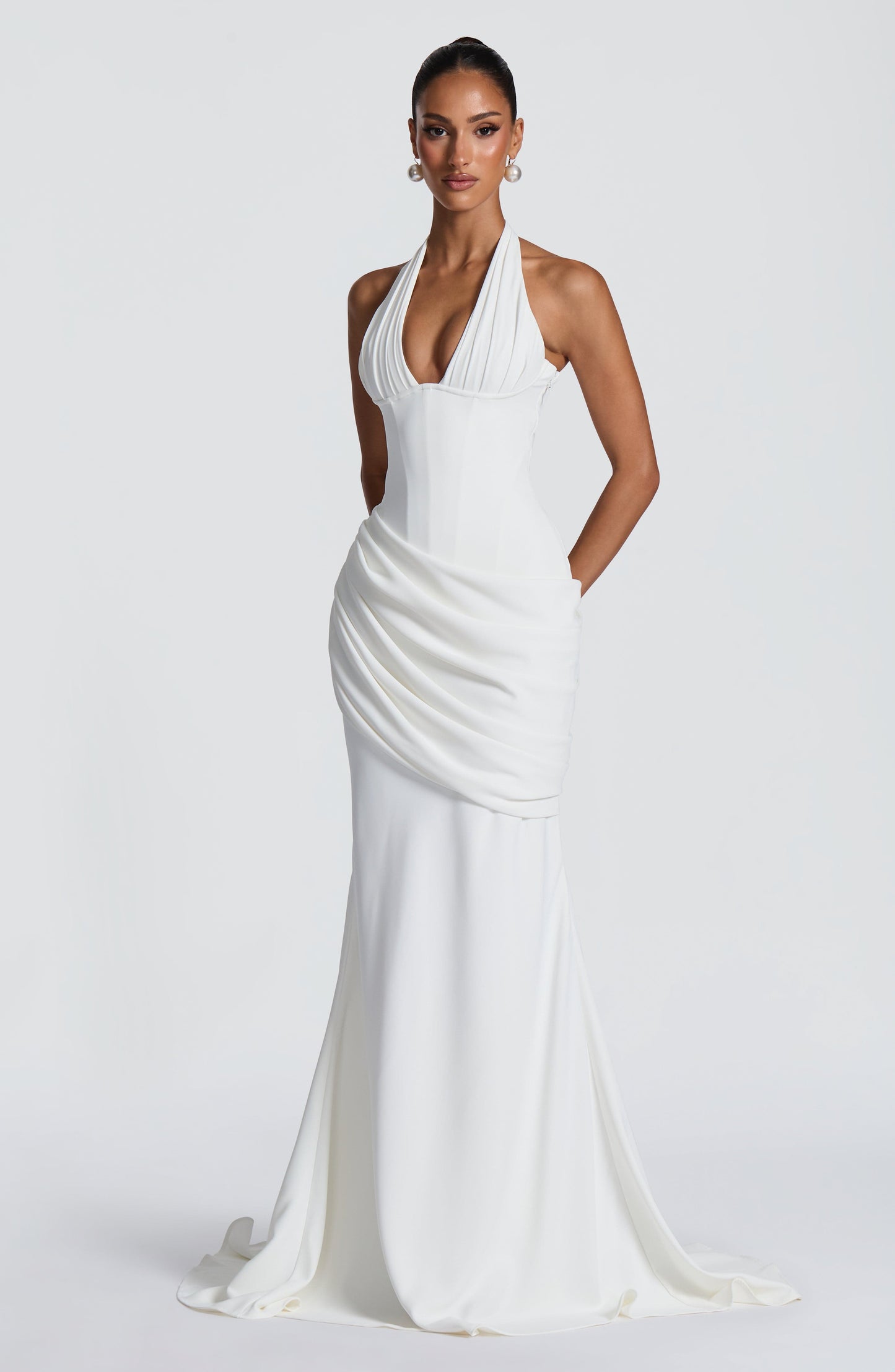 Nehemia Gown - Ivory Dress Fardora Premium Exclusive Design