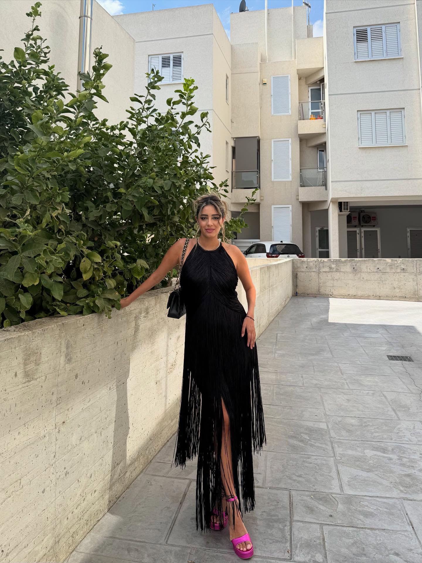 FRINGE STATEMENT MAXI DRESS