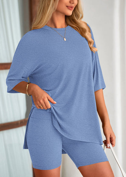 Women's Fall 2 Piece Lounge Sets Zip Up Sweatshirt Jogger Pants Sweat Track Suits Travel Outfit Winter Clothing