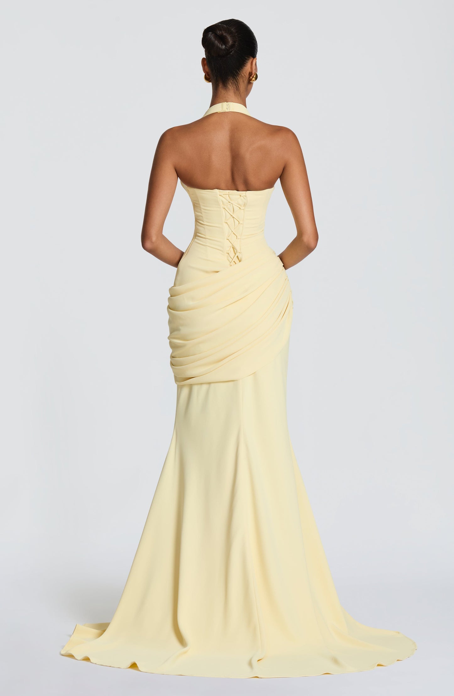 Nehemia Gown - Lemon Dress Fardora Premium Exclusive Design