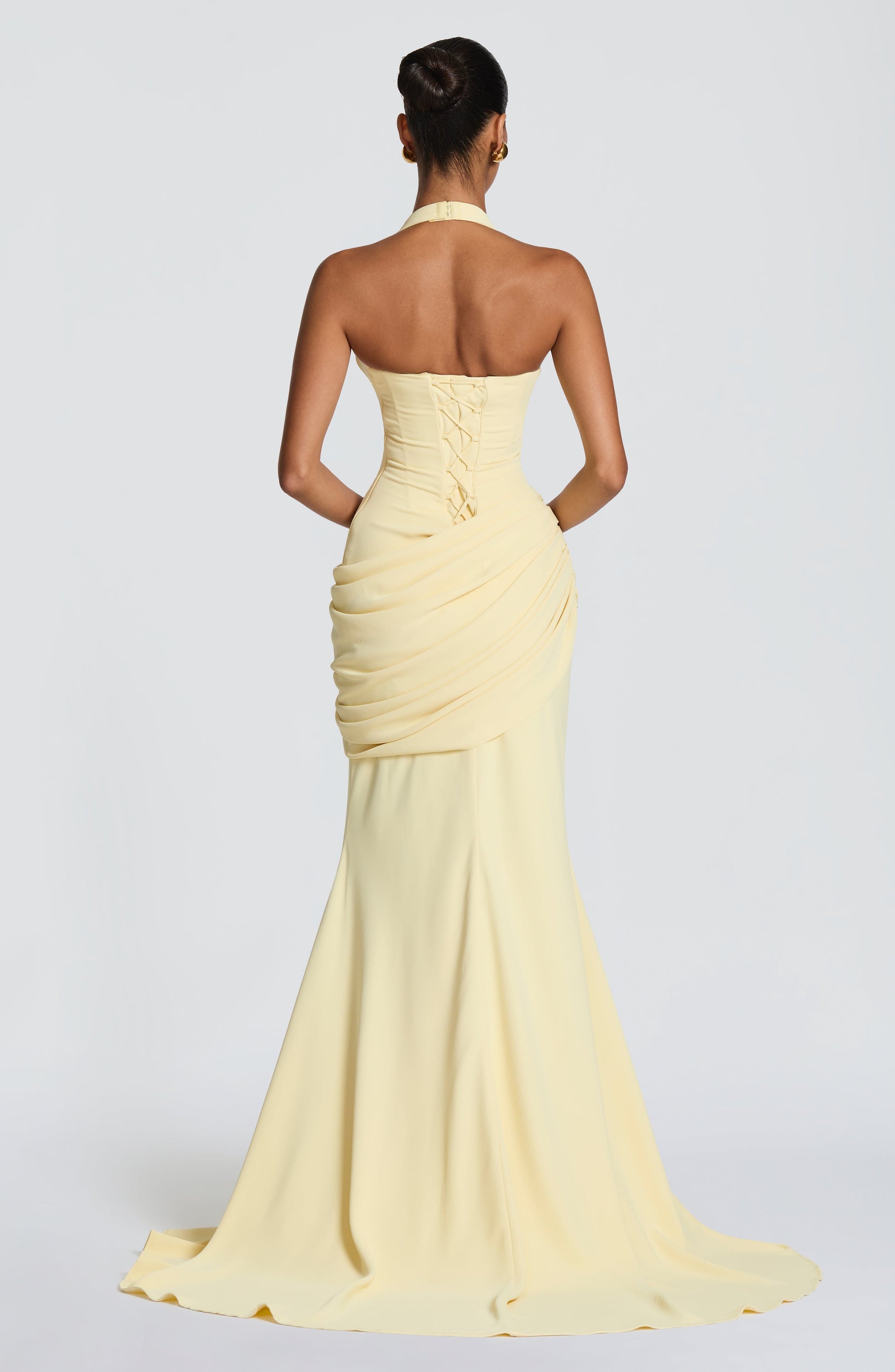 Nehemia Gown - Lemon Dress Fardora Premium Exclusive Design