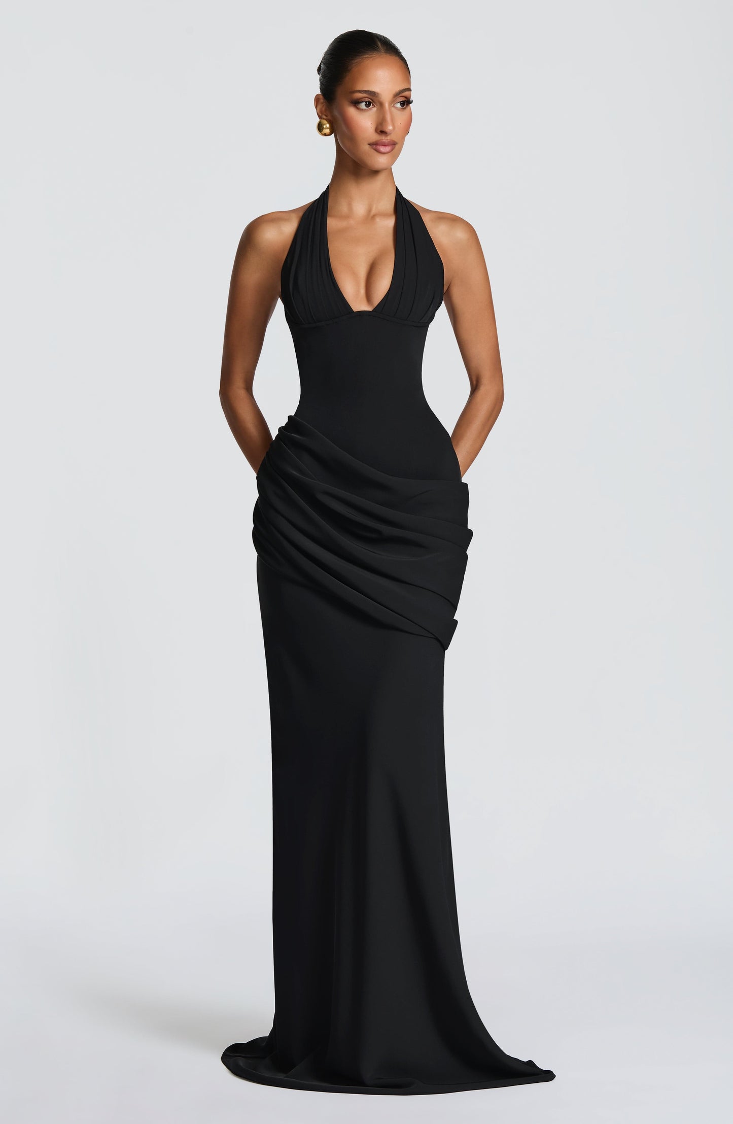 Nehemia Gown - Black Dress Fardora Premium Exclusive Design
