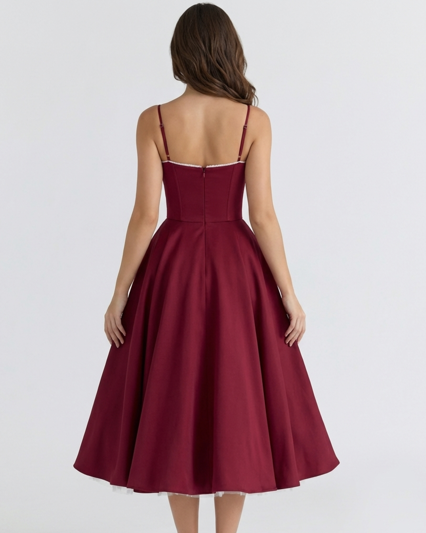 SCULPTING SWEETHEART MIDI DRESS