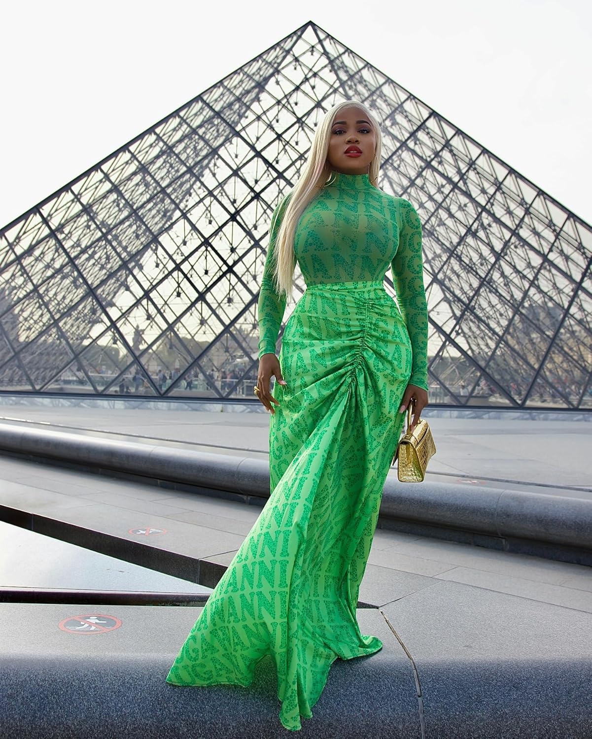 ksotutm Maxi Skirt Set Letter Print Mesh Top Long Seleeve Maxi Skirt Sexy Going Out Outfits for Women Two Piece Sets