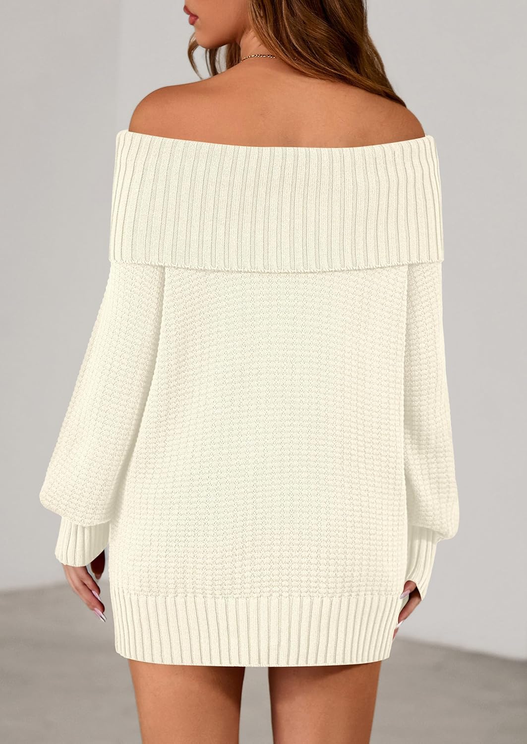 Womens Off The Shoulder Sweater Long Sleeve Tops Loose Knit Pullover Sweaters Fashion Fall Clothes 2025