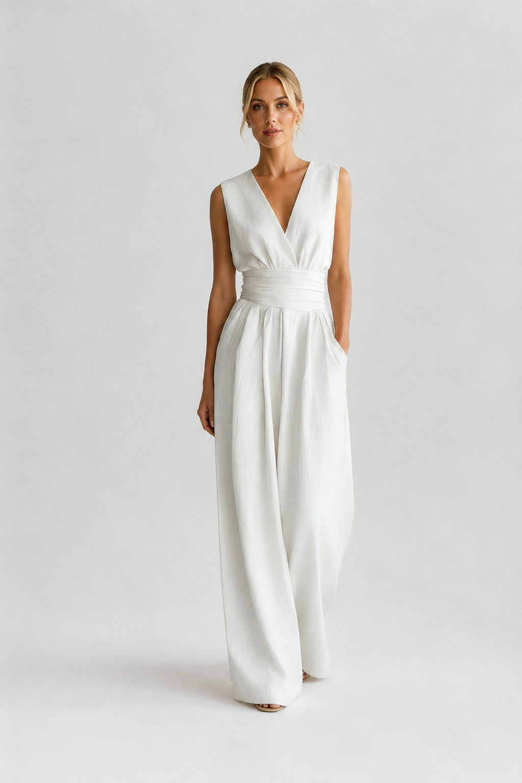 SUMMER BREEZE WIDE‑LEG JUMPSUIT