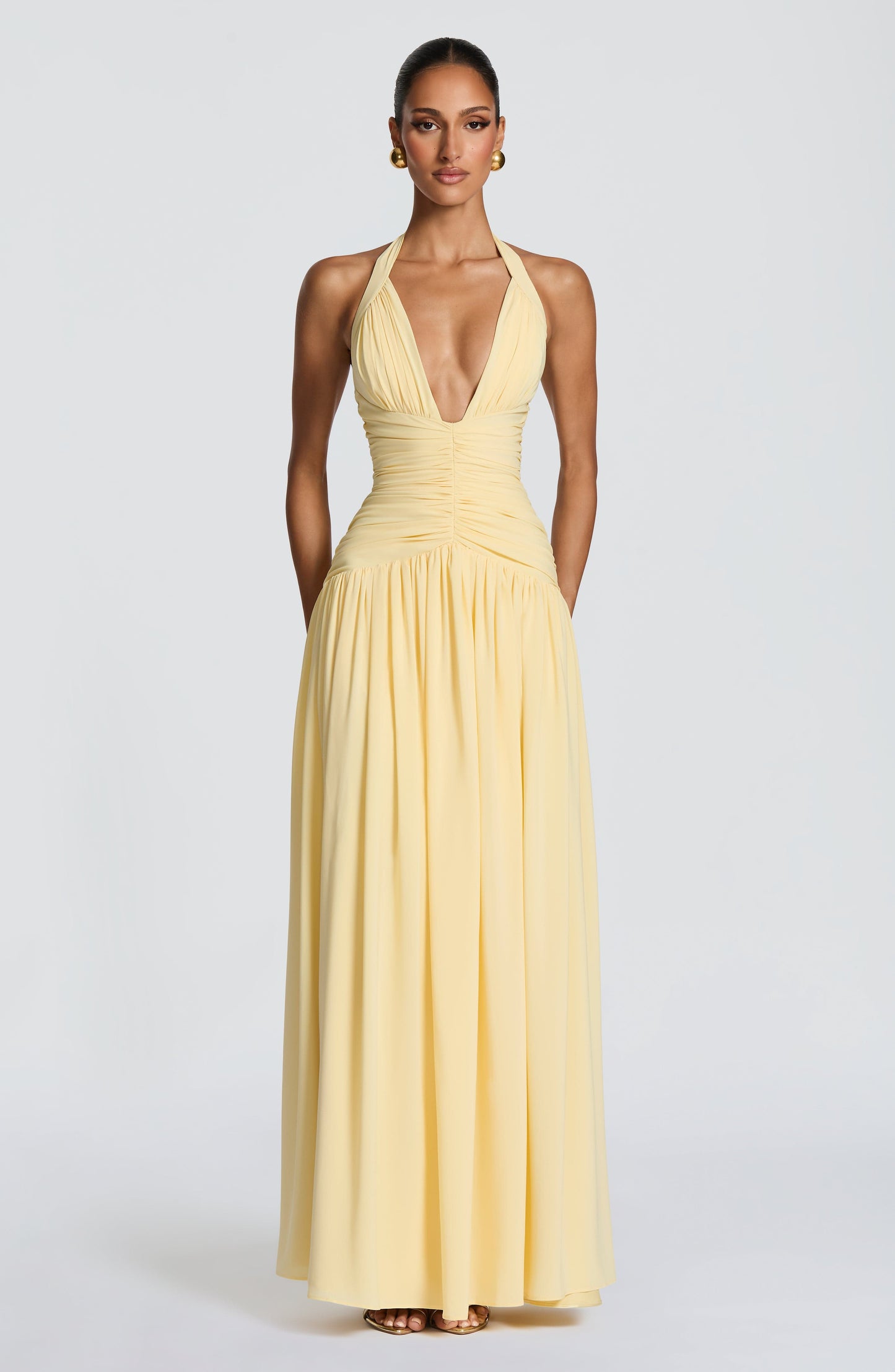 Amaris Maxi Dress - Lemon Dress Fardora Premium Exclusive Design