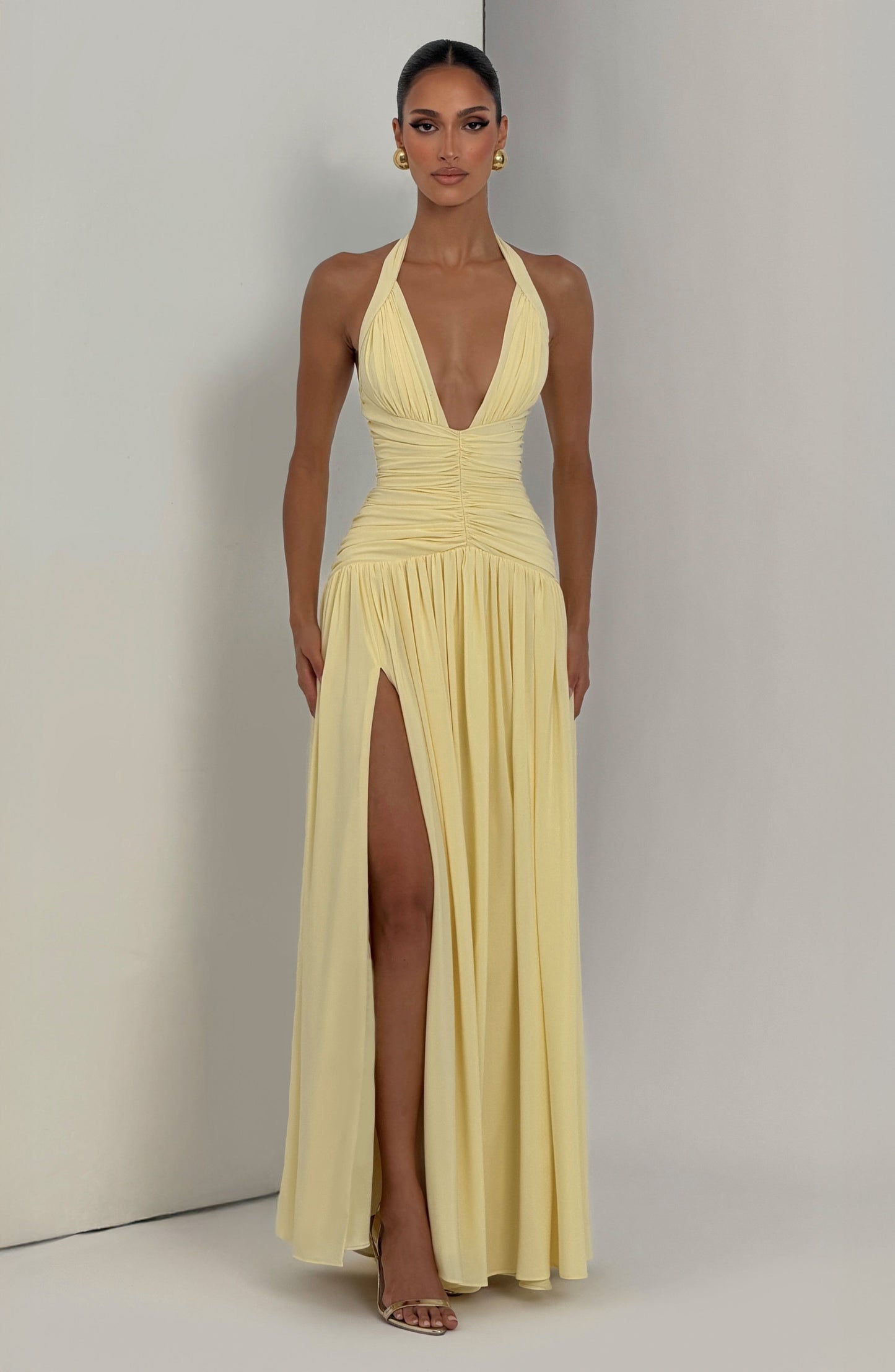 Amaris Maxi Dress - Lemon Dress Fardora Premium Exclusive Design