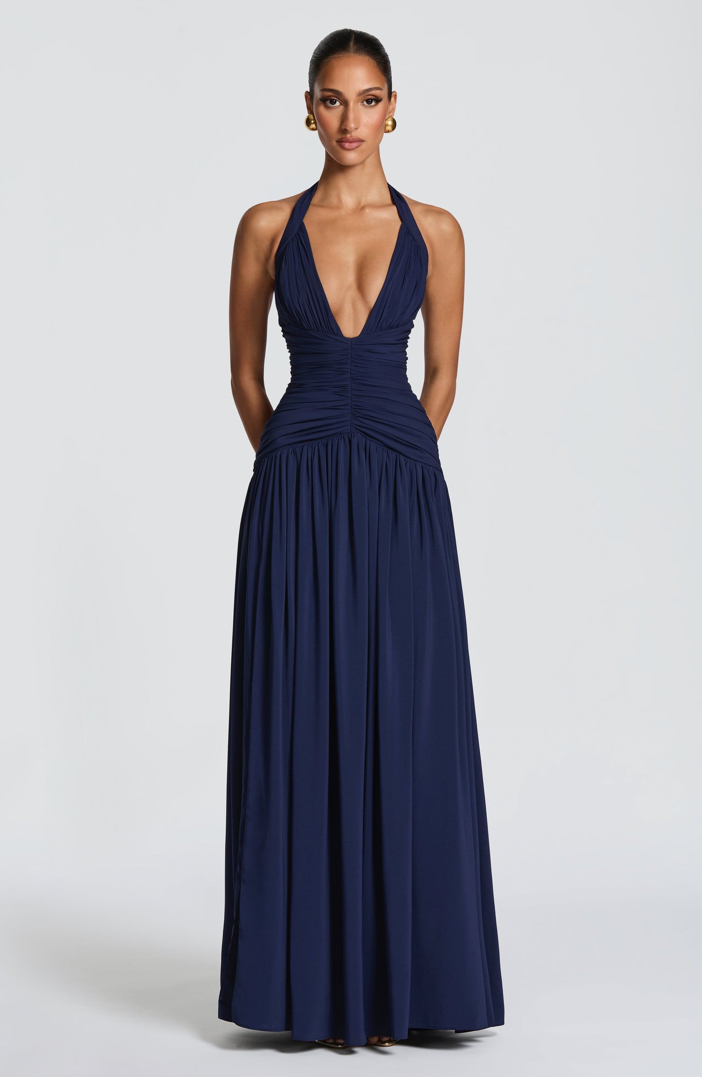 Amaris Maxi Dress - Navy Dress Fardora Premium Exclusive Design