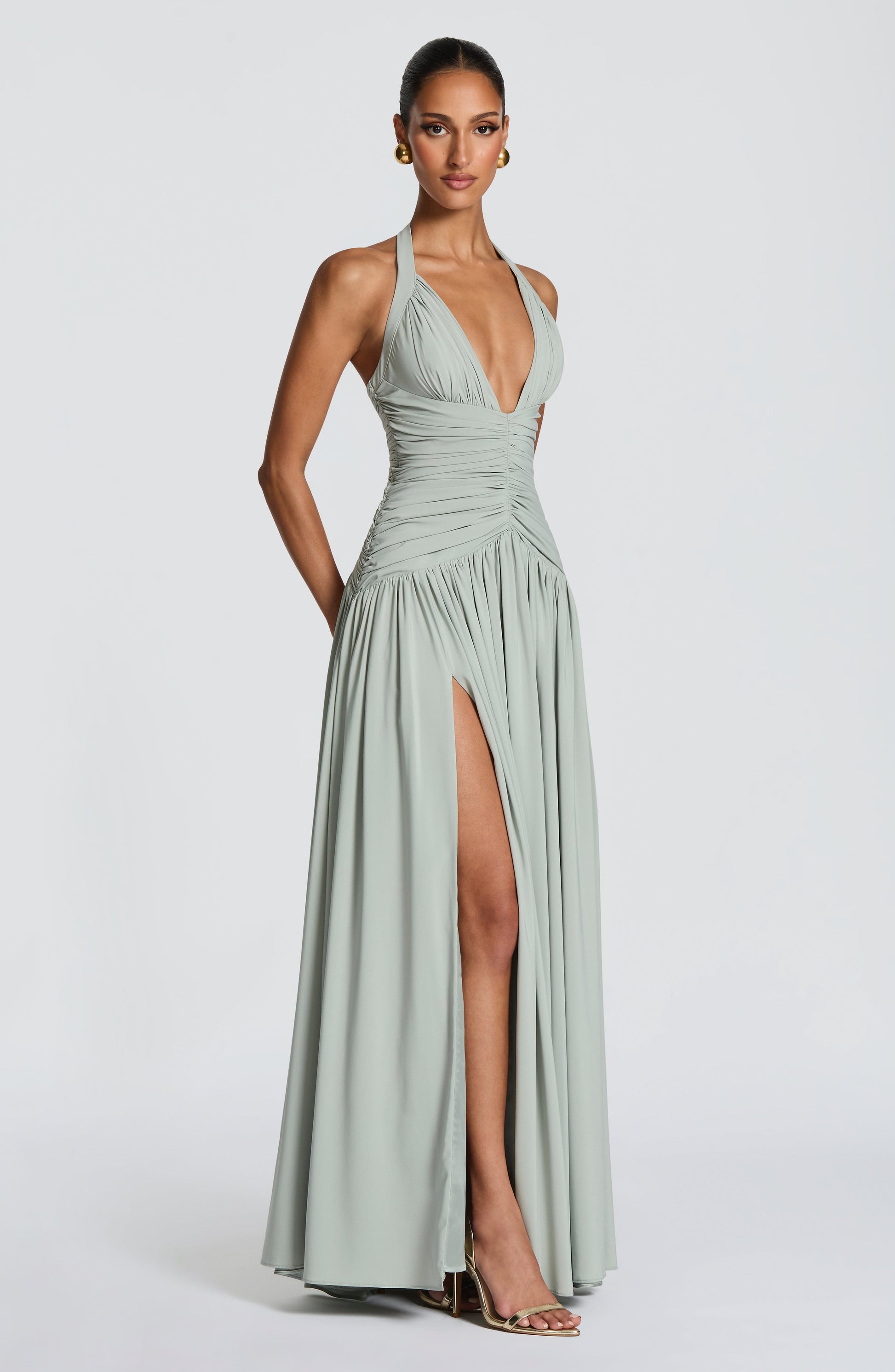 Amaris Maxi Dress - Sage Dress Fardora Premium Exclusive Design