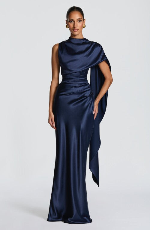 Avendra Maxi Dress - Navy Dress Fardora Premium Exclusive Design
