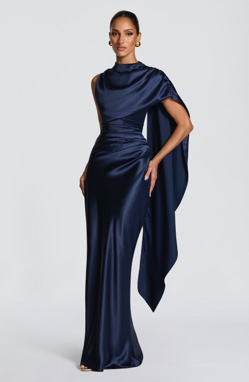 Avendra Maxi Dress - Navy Dress Fardora Premium Exclusive Design