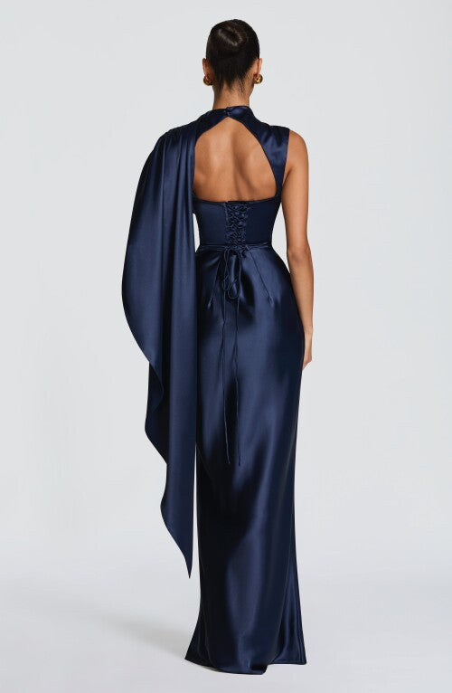 Avendra Maxi Dress - Navy Dress Fardora Premium Exclusive Design