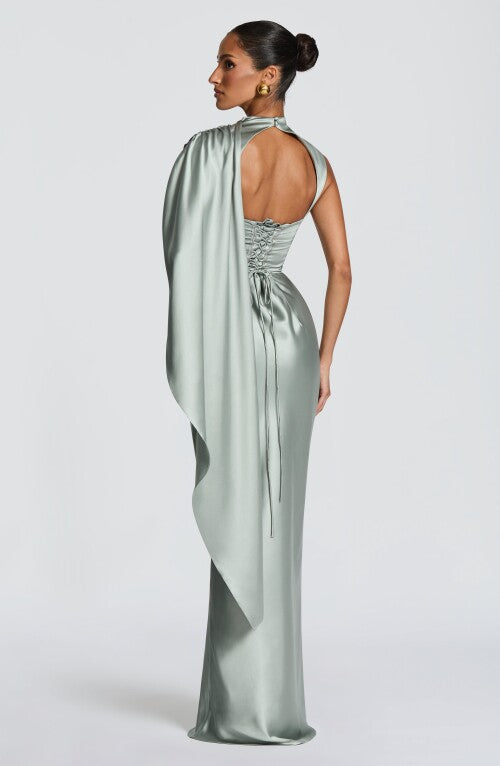 Avendra Maxi Dress - Sage Dress Fardora Premium Exclusive Design