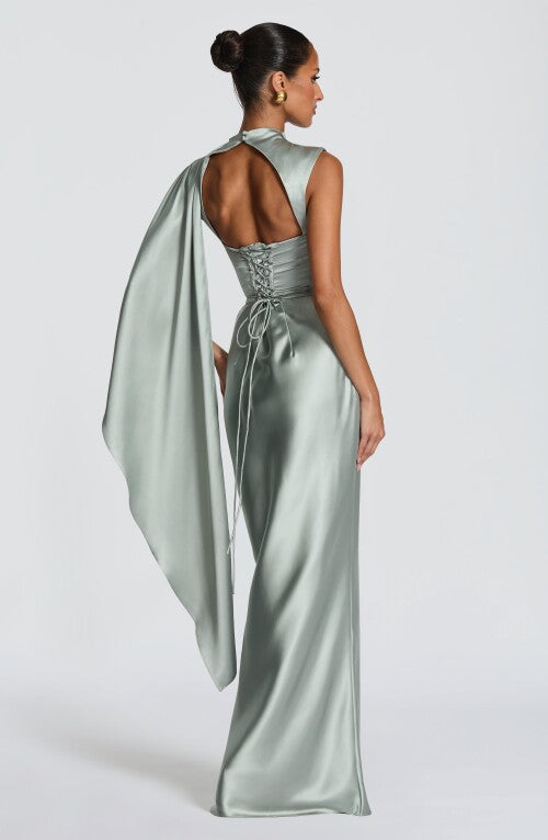 Avendra Maxi Dress - Sage Dress Fardora Premium Exclusive Design