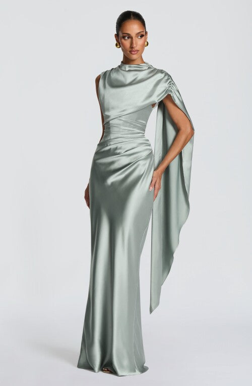 Avendra Maxi Dress - Sage Dress Fardora Premium Exclusive Design