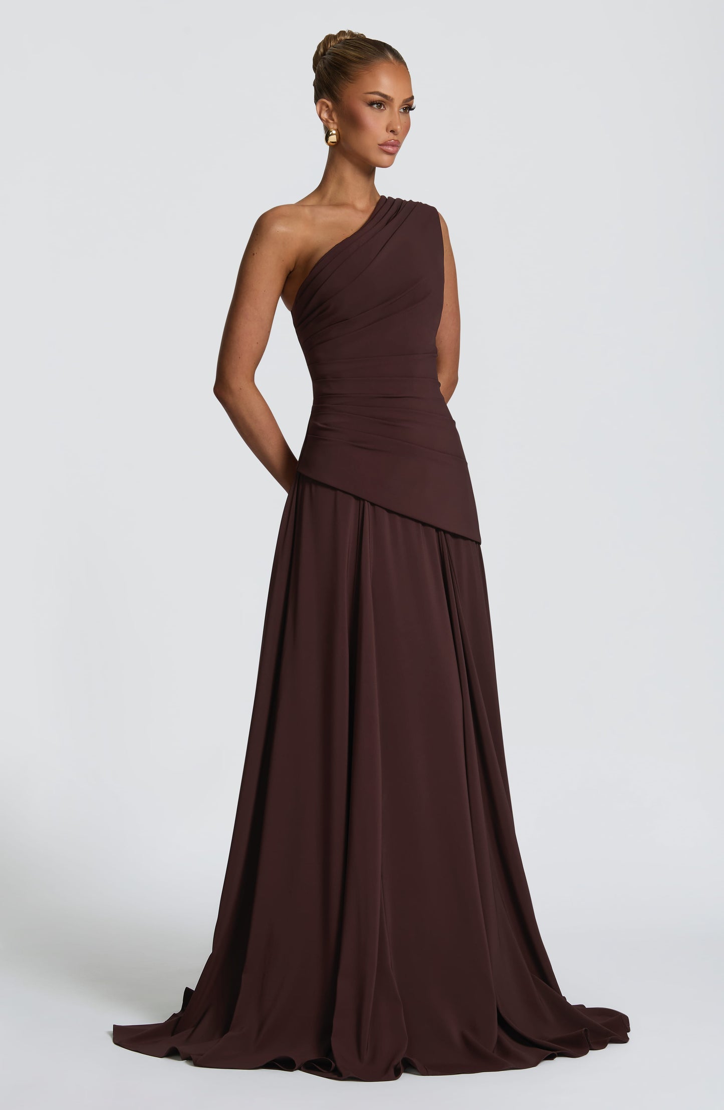 Bianca Maxi Dress - Plum Brown Dress Babyboo Fashion Premium Exclusive Design