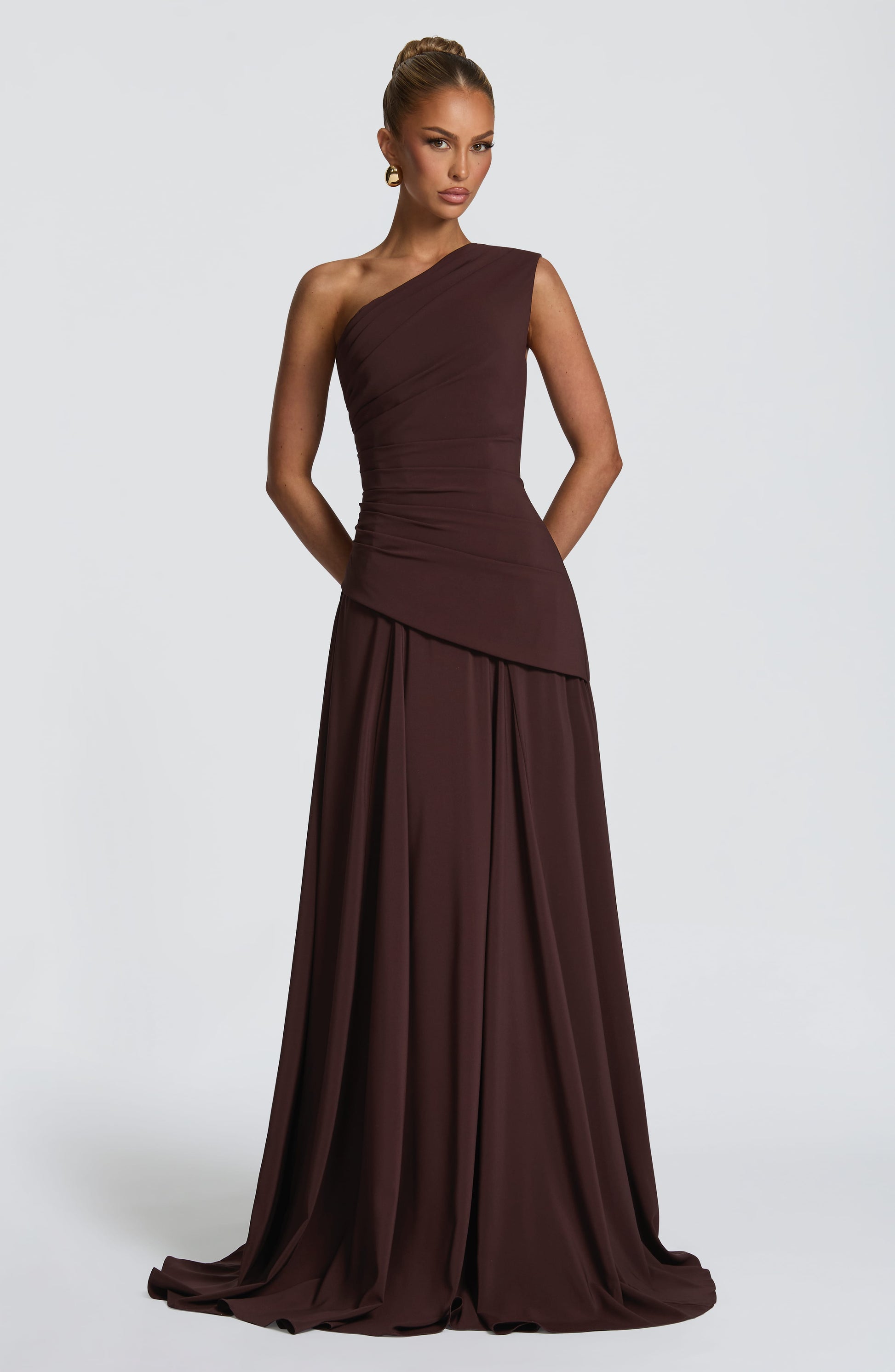 Bianca Maxi Dress - Plum Brown Dress XS Babyboo Fashion Premium Exclusive Design