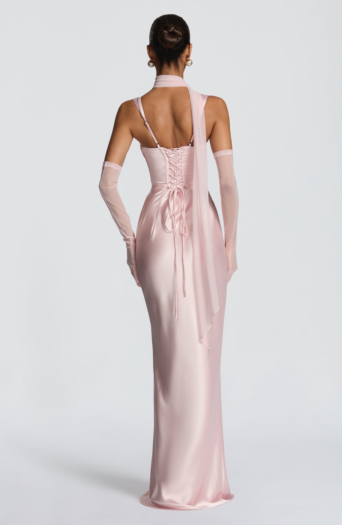 Calanthe Maxi Dress - Blush Dress Fardora Premium Exclusive Design