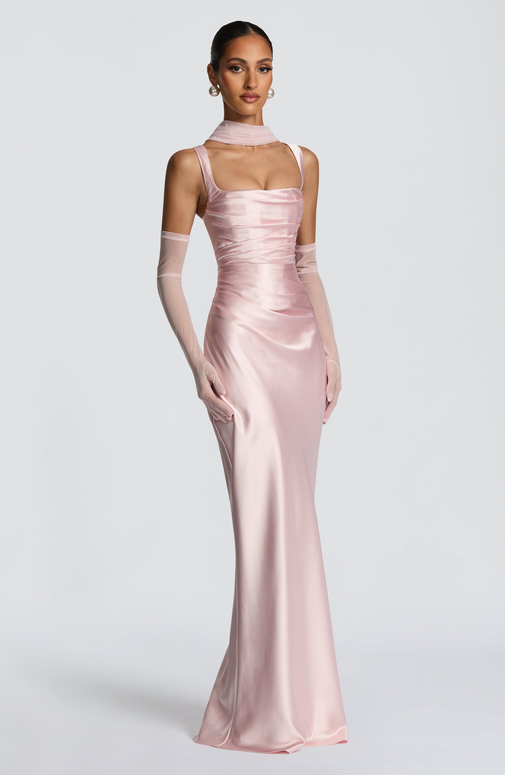 Calanthe Maxi Dress - Blush Dress Fardora Premium Exclusive Design