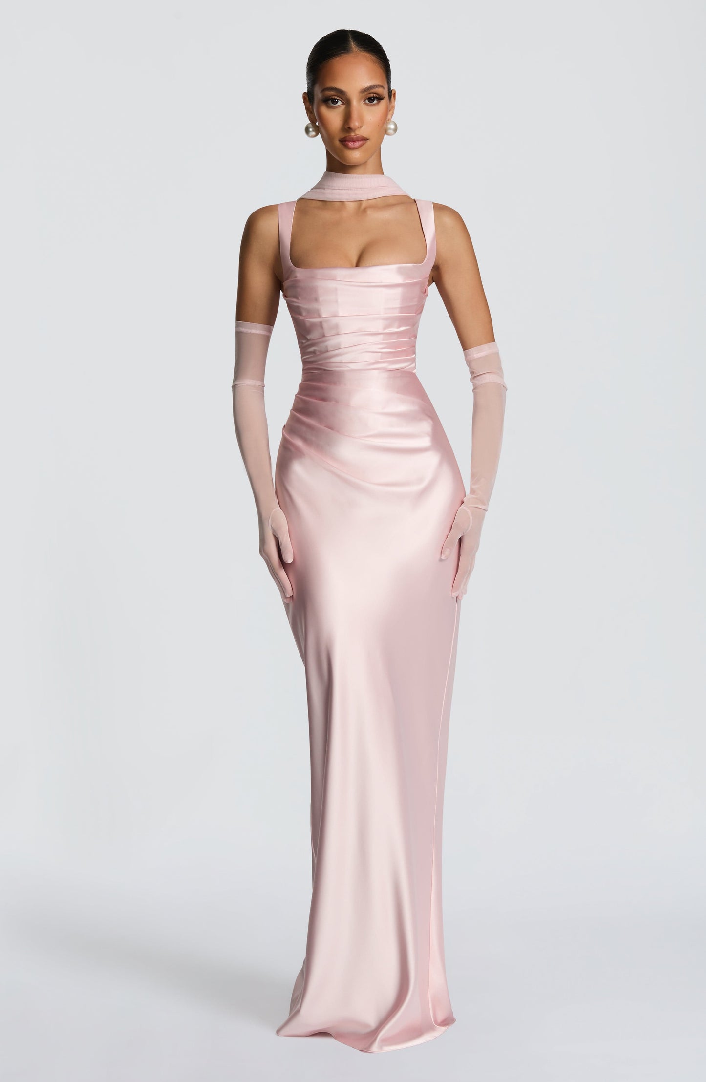 Calanthe Maxi Dress - Blush Dress Fardora Premium Exclusive Design