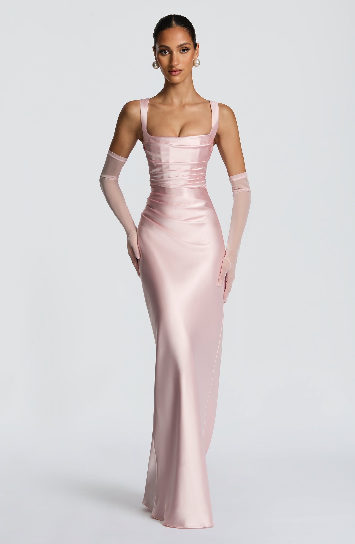 Calanthe Maxi Dress - Blush Dress Fardora Premium Exclusive Design