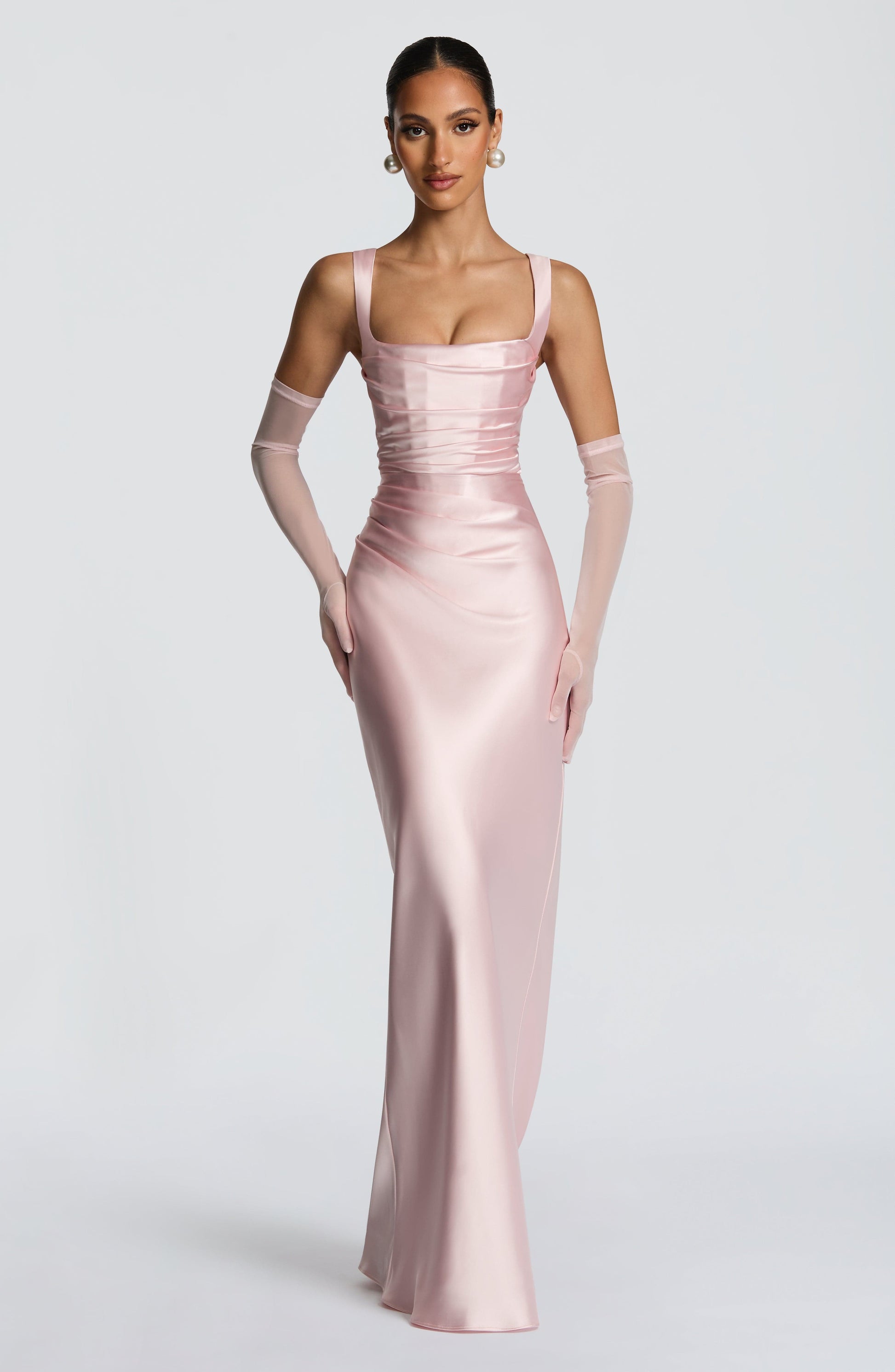 Calanthe Maxi Dress - Blush Dress Fardora Premium Exclusive Design