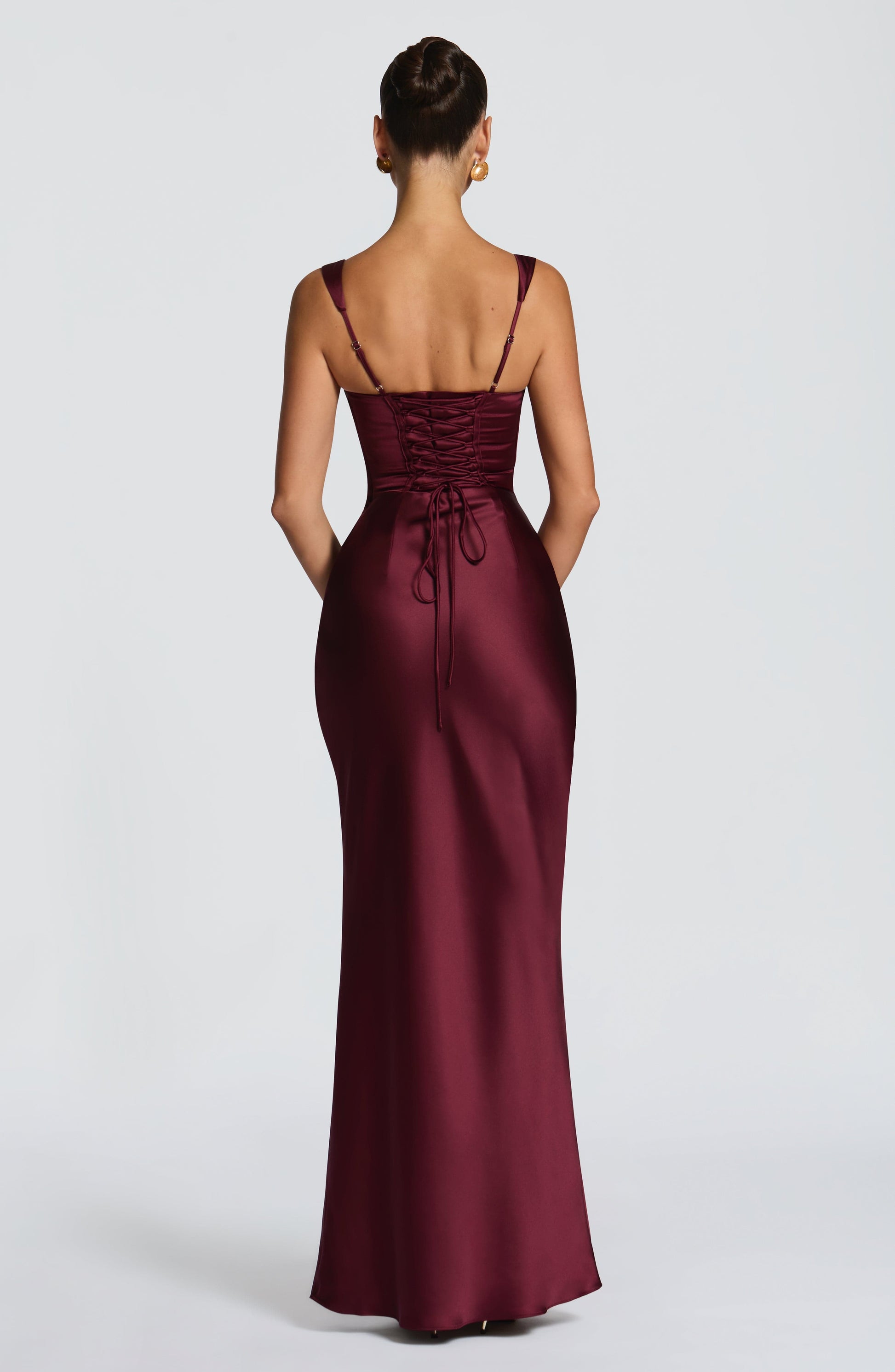 Calanthe Maxi Dress - Cherry Lacquer Dress Fardora Premium Exclusive Design