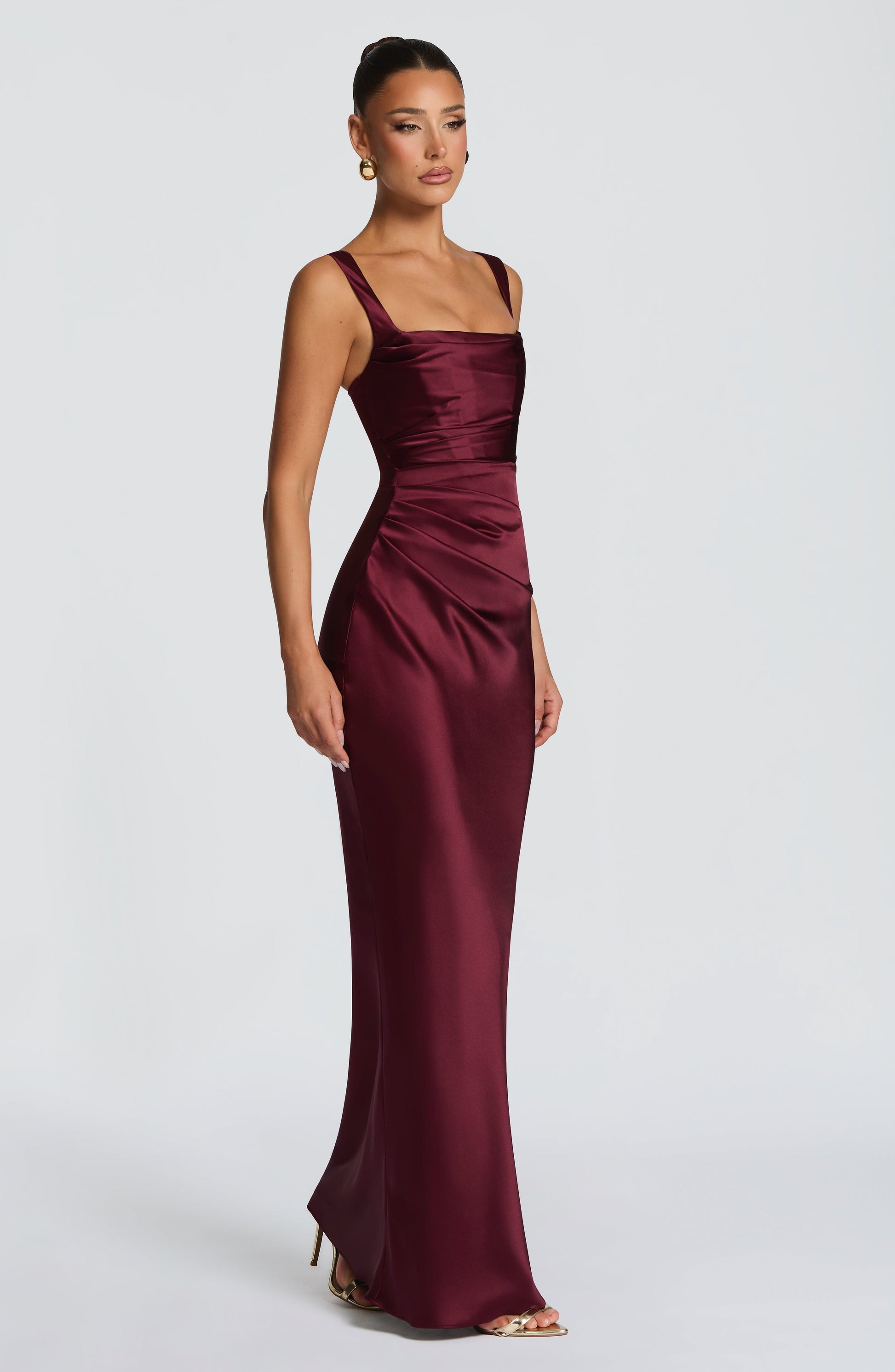 Calanthe Maxi Dress - Cherry Lacquer Dress Fardora Premium Exclusive Design