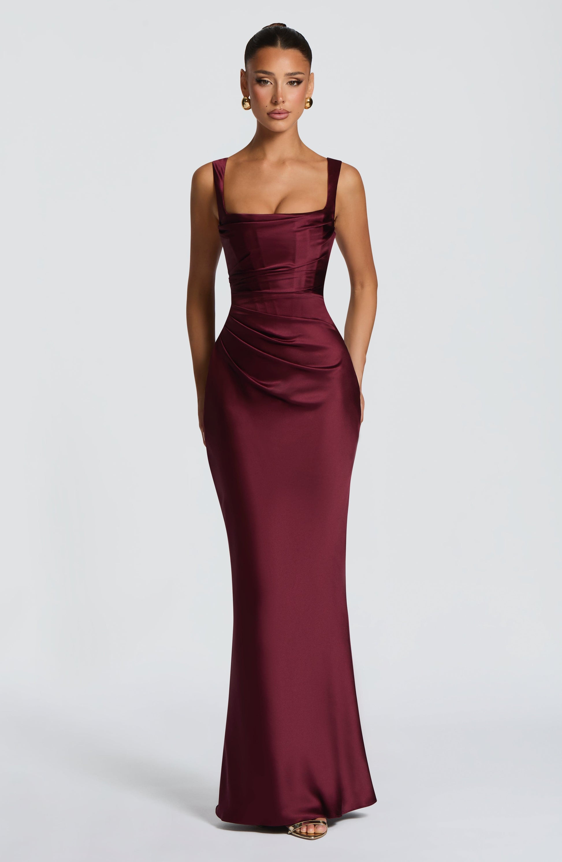 Calanthe Maxi Dress - Cherry Lacquer Dress Fardora Premium Exclusive Design
