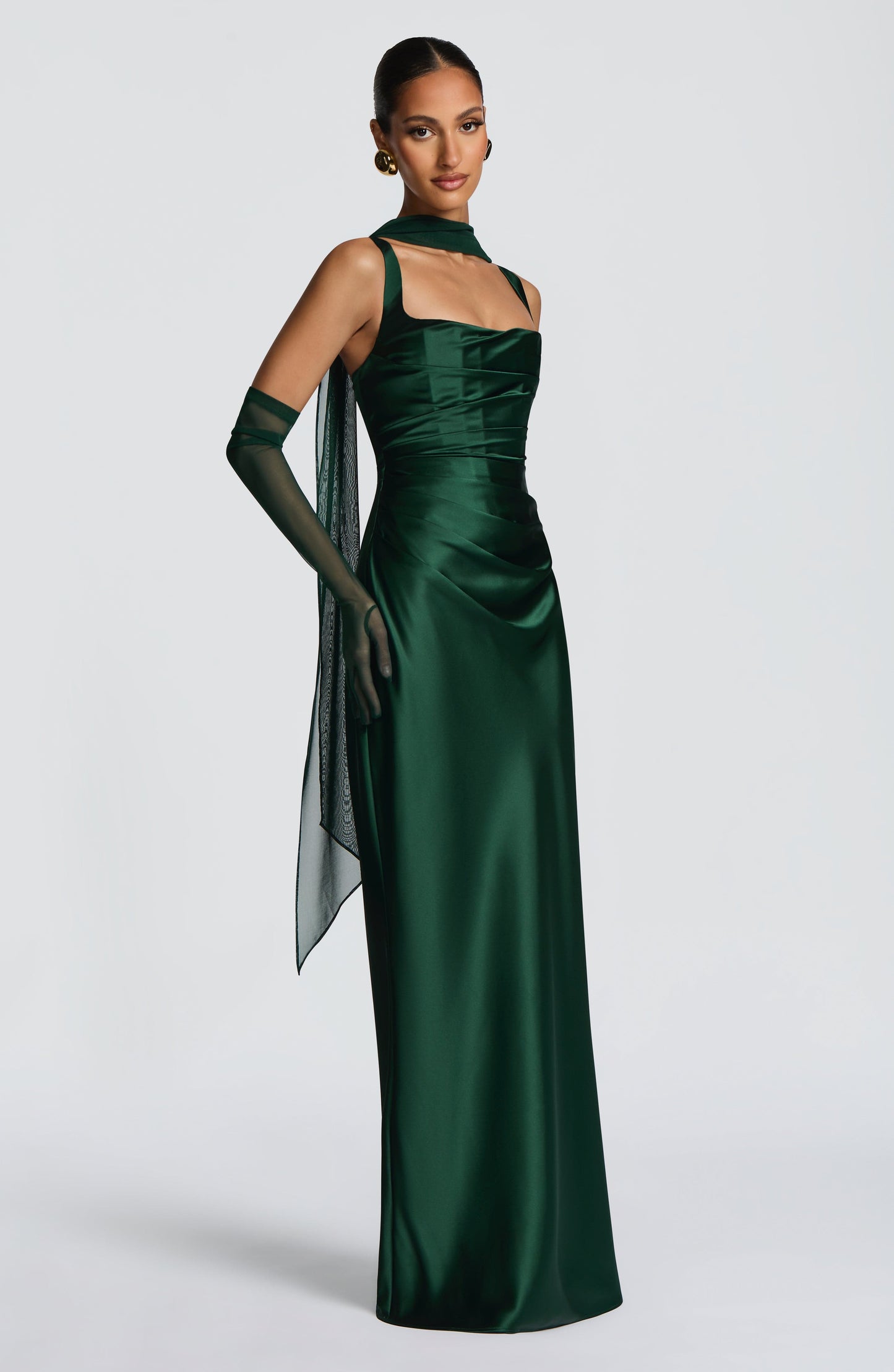 Calanthe Maxi Dress - Emerald Dress Fardora Premium Exclusive Design