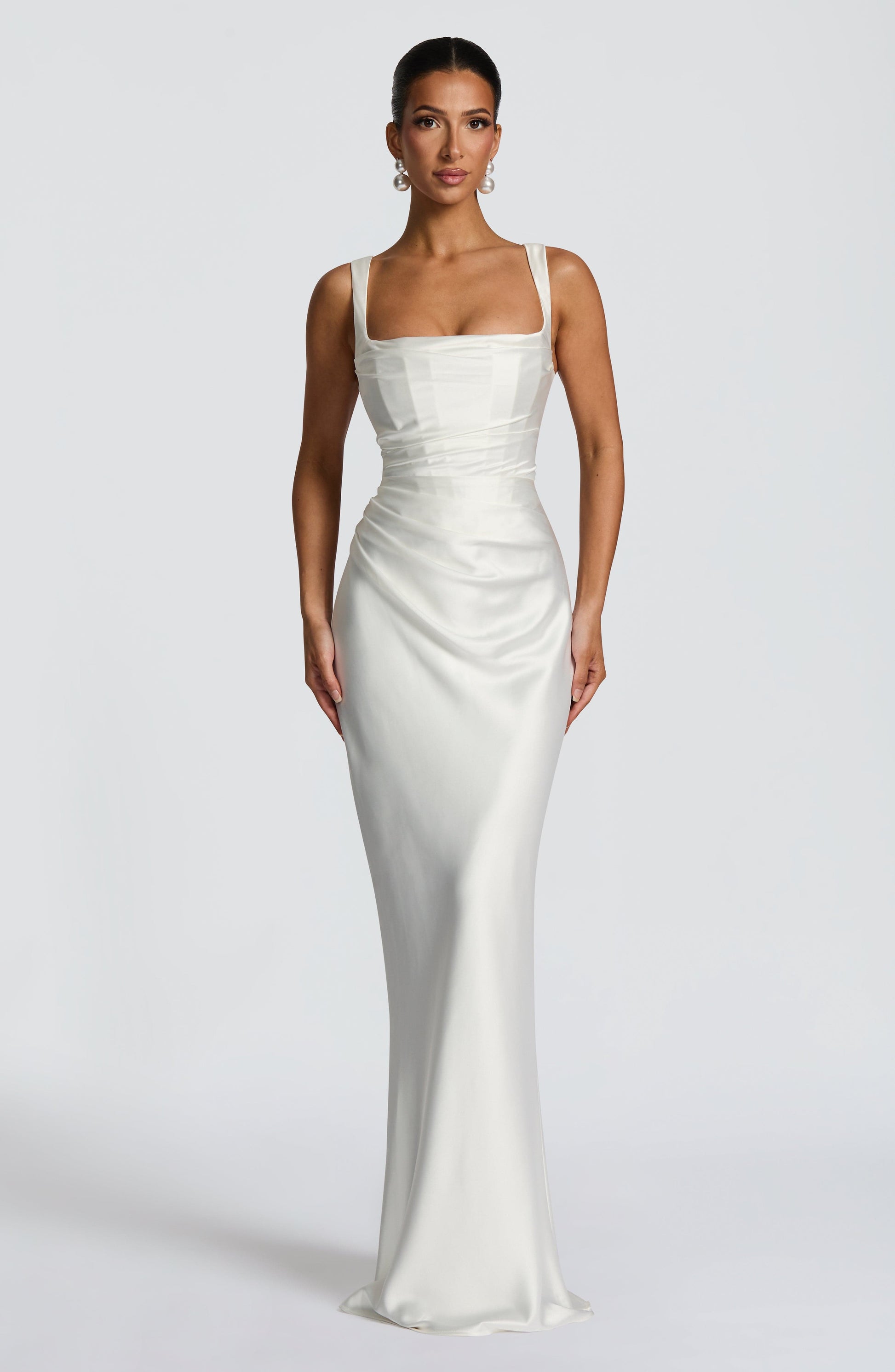 Calanthe Maxi Dress - Ivory Dress Fardora Premium Exclusive Design