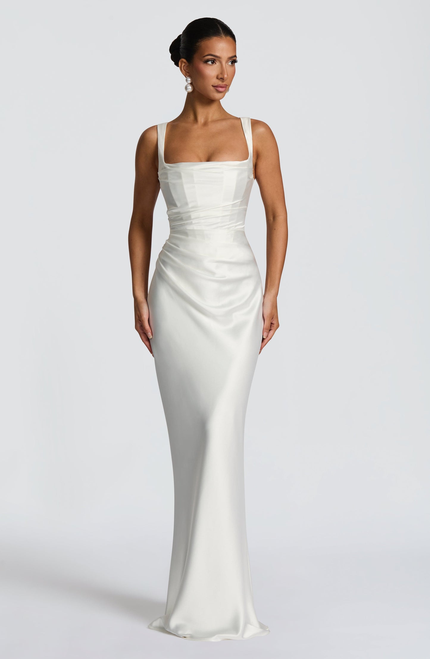 Calanthe Maxi Dress - Ivory Dress Fardora Premium Exclusive Design