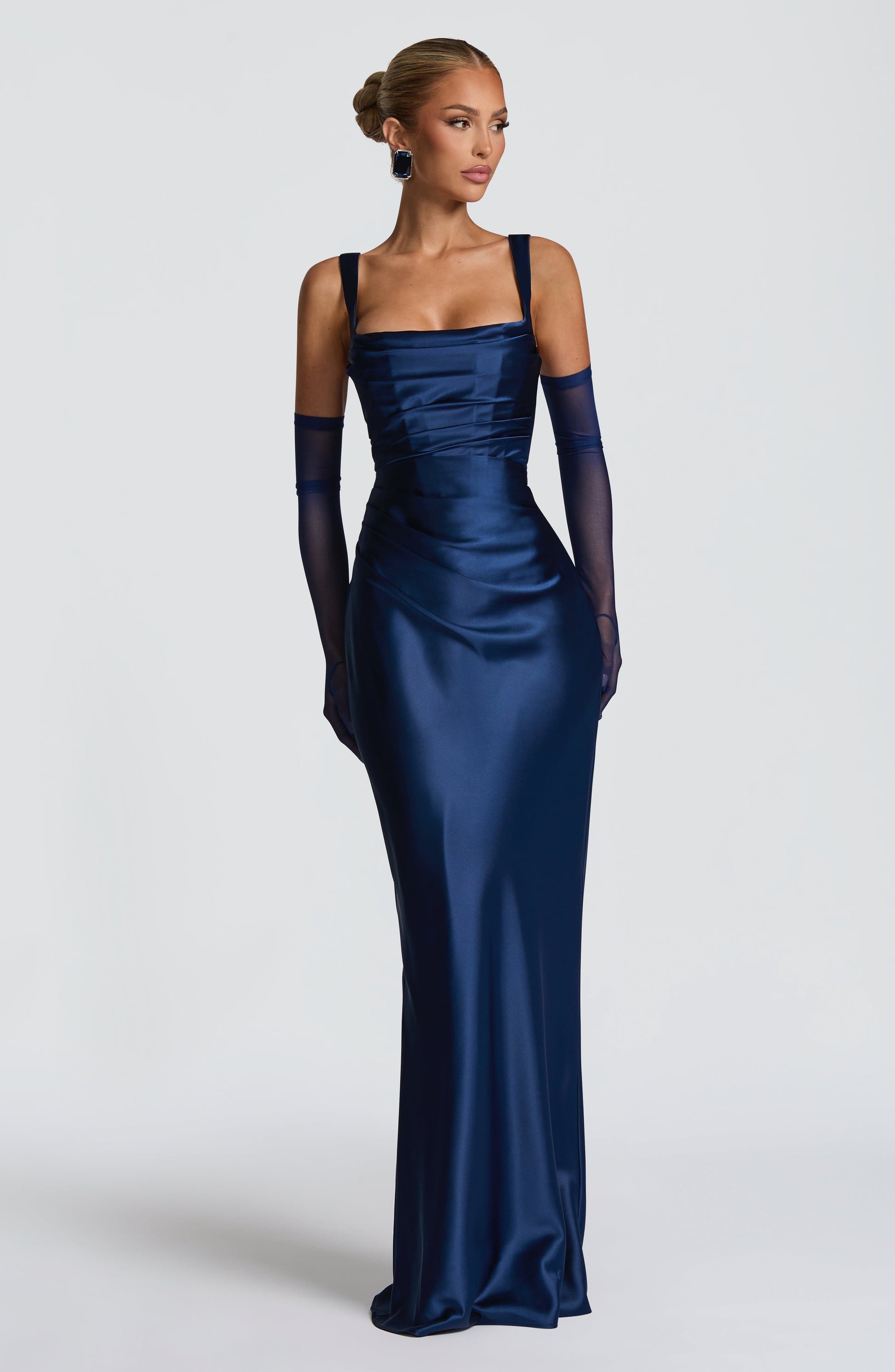 Calanthe Maxi Dress - Navy Dress Fardora Premium Exclusive Design