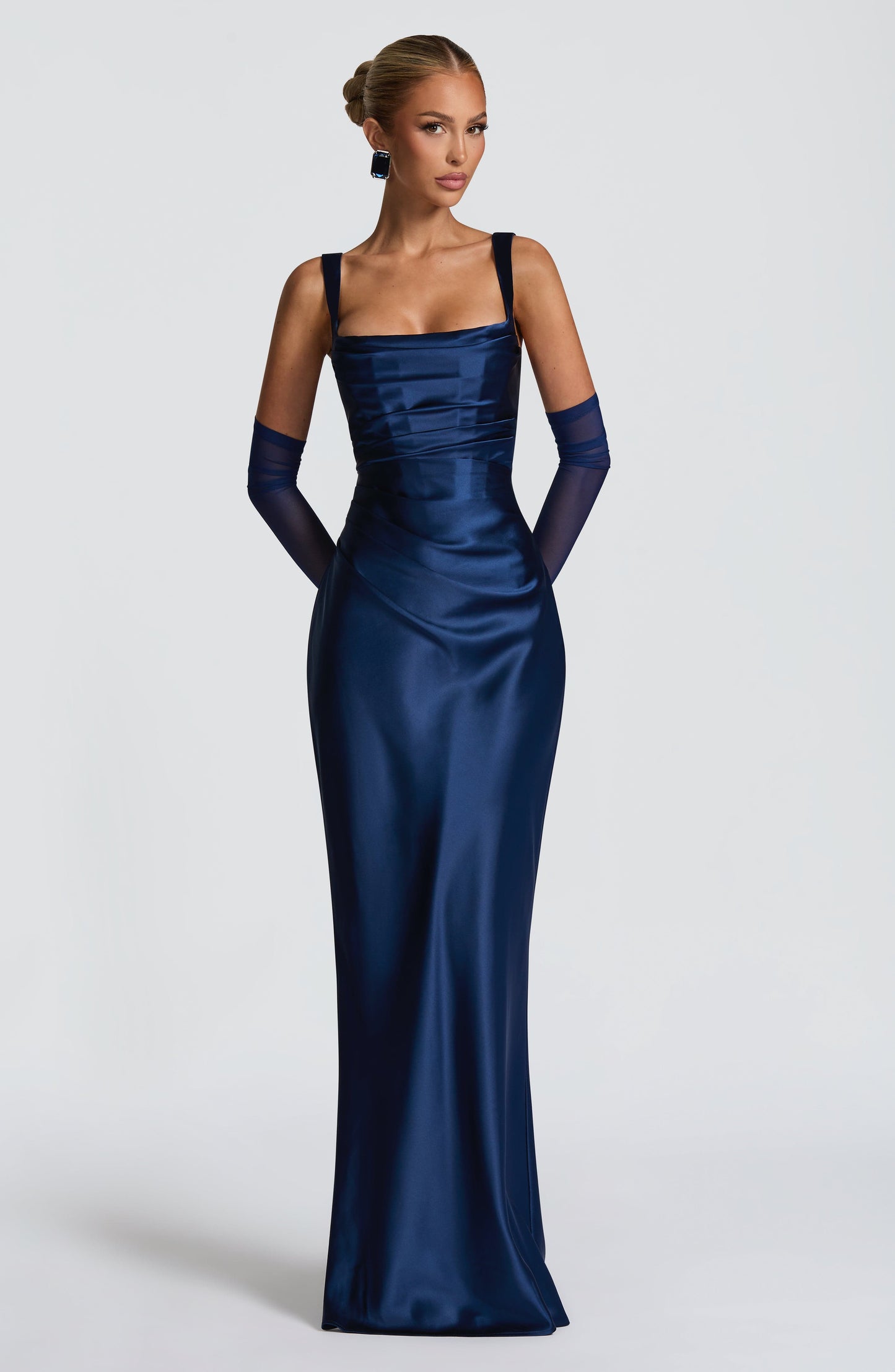 Calanthe Maxi Dress - Navy Dress Fardora Premium Exclusive Design