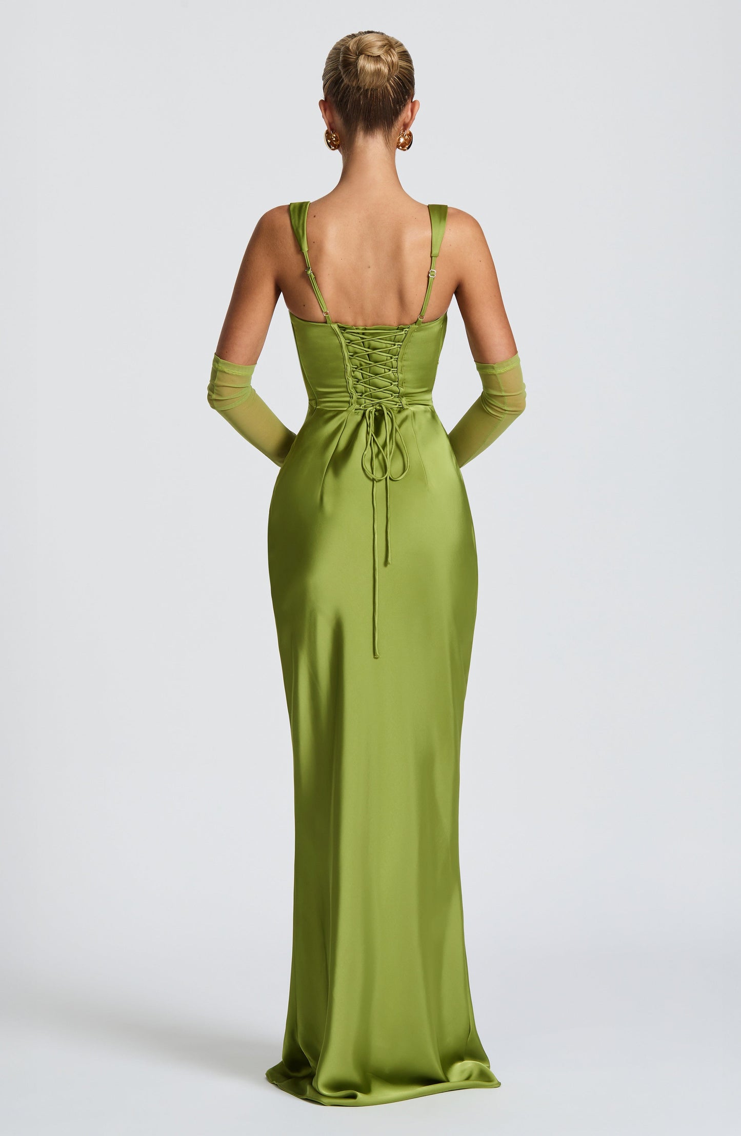 Calanthe Maxi Dress - Olive Dress Fardora Premium Exclusive Design