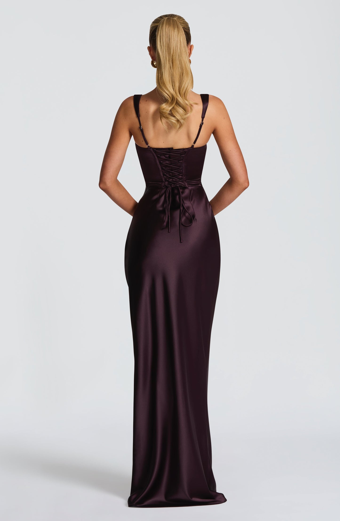 Calanthe Maxi Dress - Plum Dress Fardora Premium Exclusive Design