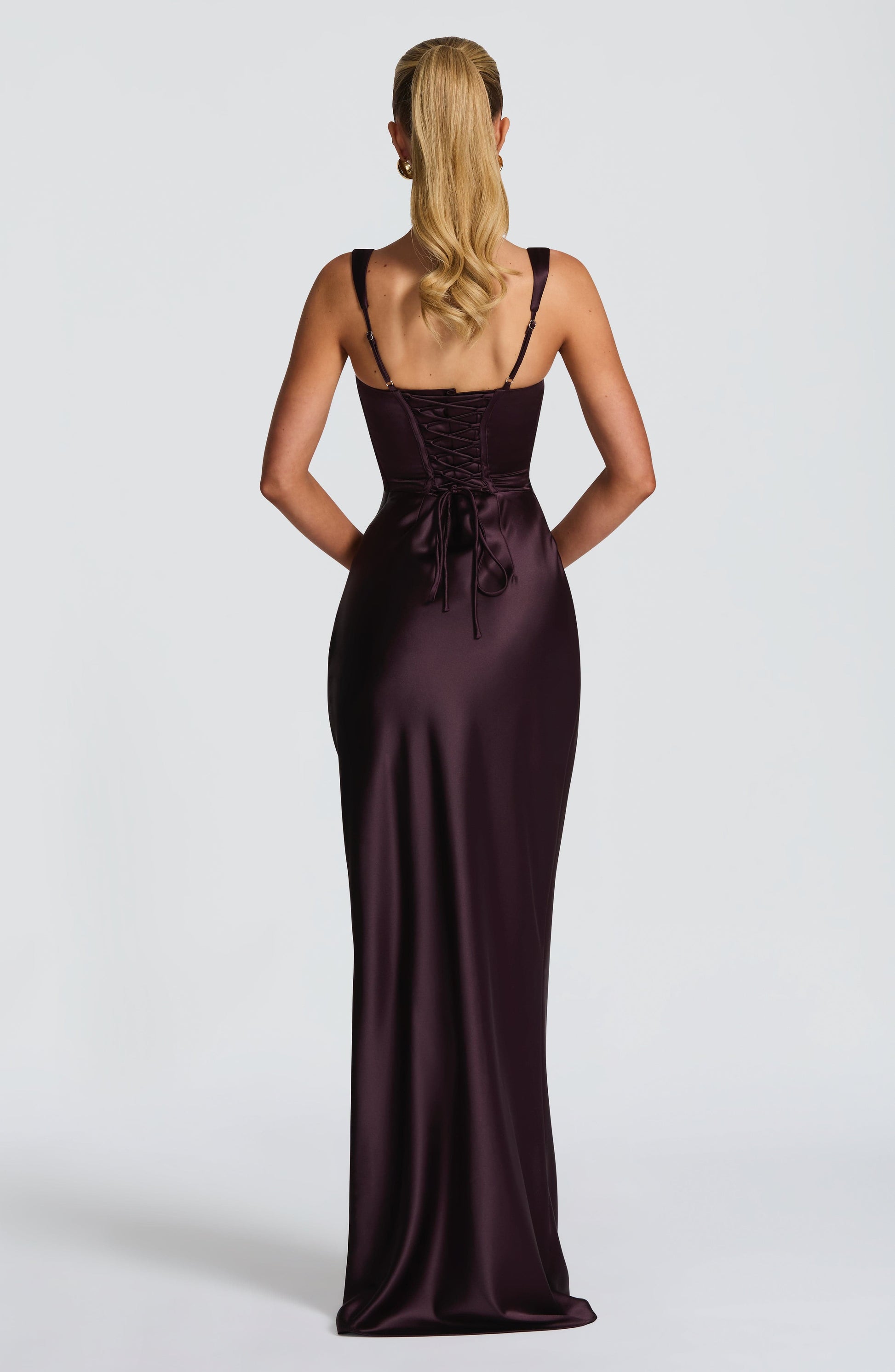 Calanthe Maxi Dress - Plum Dress Fardora Premium Exclusive Design