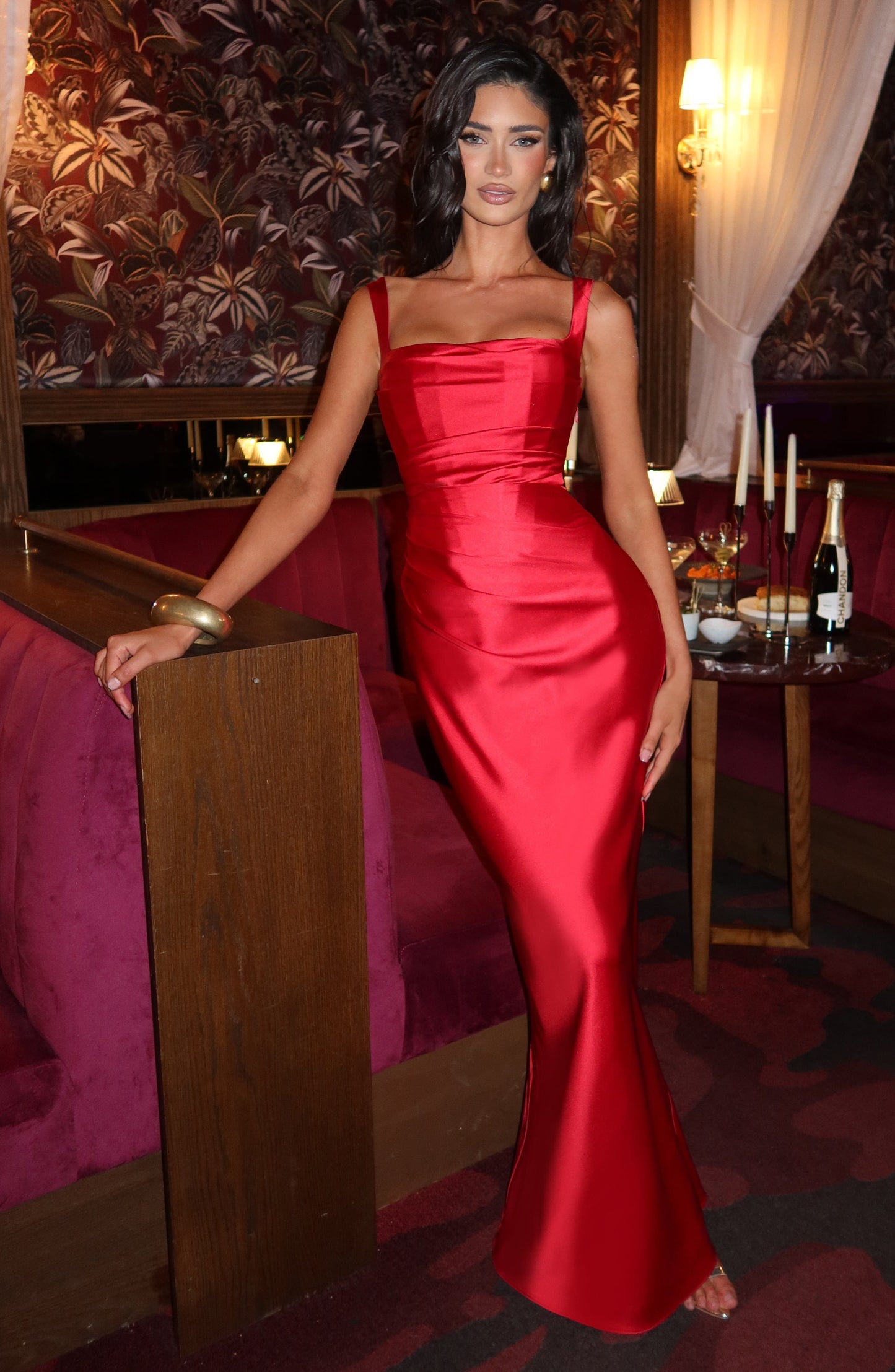 Calanthe Maxi Dress - Red Dress Fardora Premium Exclusive Design
