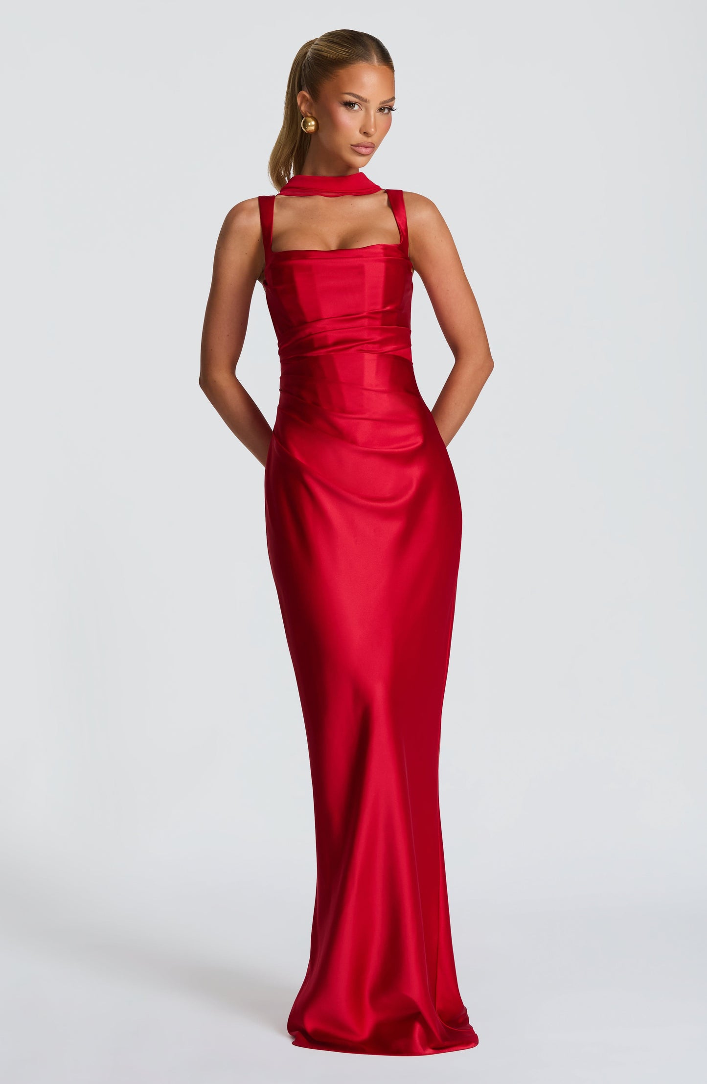 Calanthe Maxi Dress - Red Dress Fardora Premium Exclusive Design