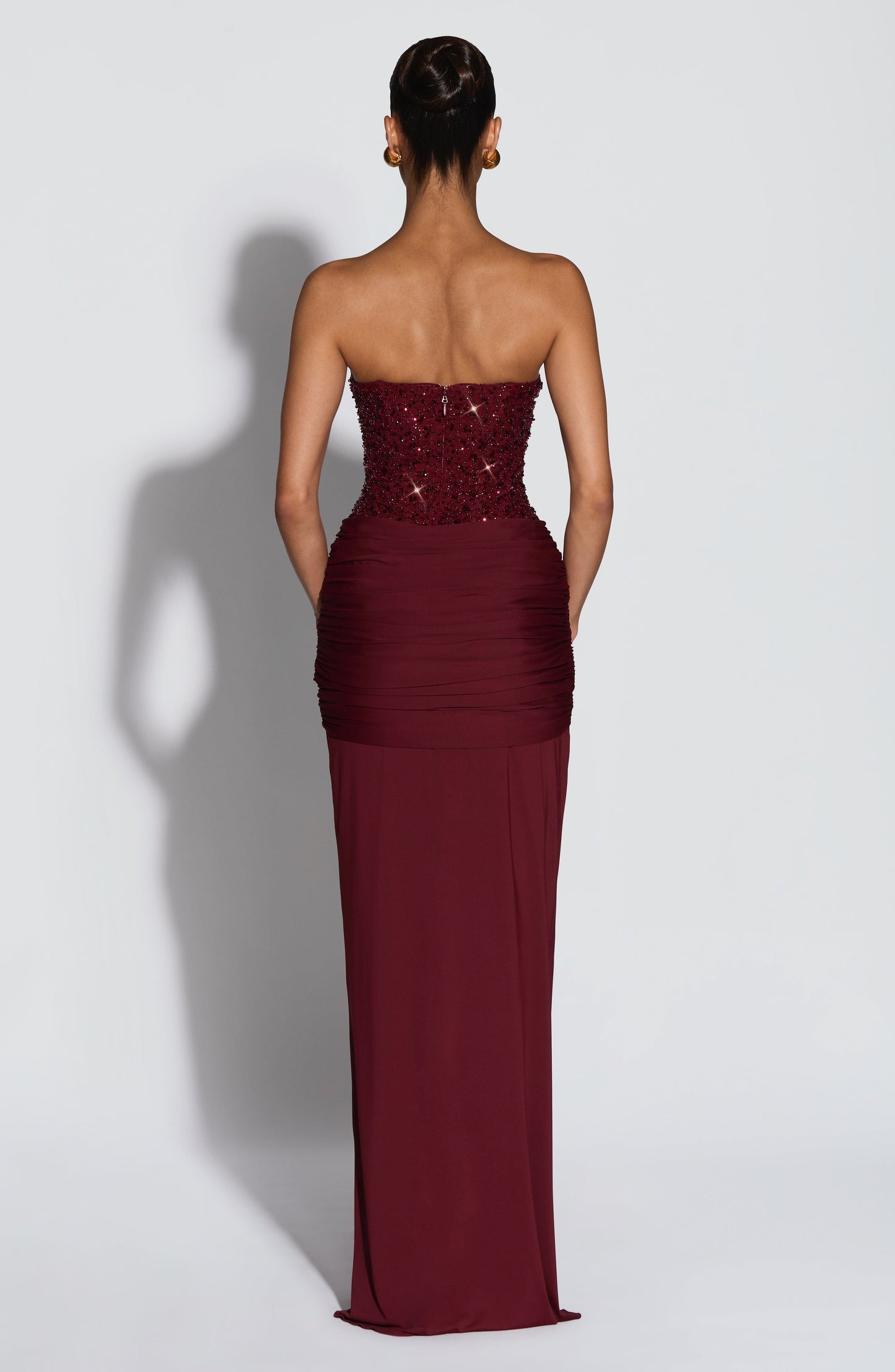 Carina Maxi Dress - Burgundy Dress Fardora Premium Exclusive Design