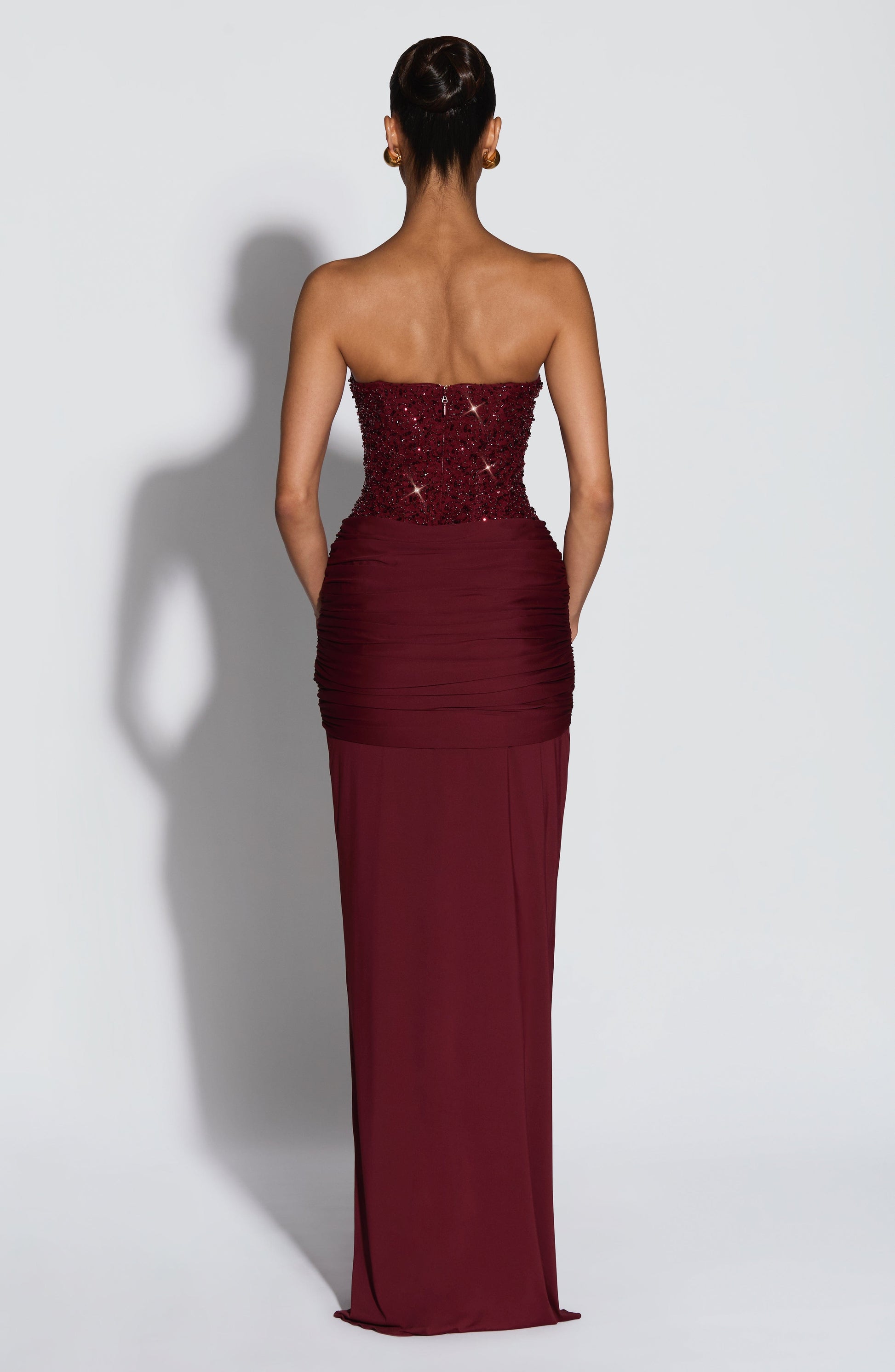 Carina Maxi Dress - Burgundy Dress Fardora Premium Exclusive Design