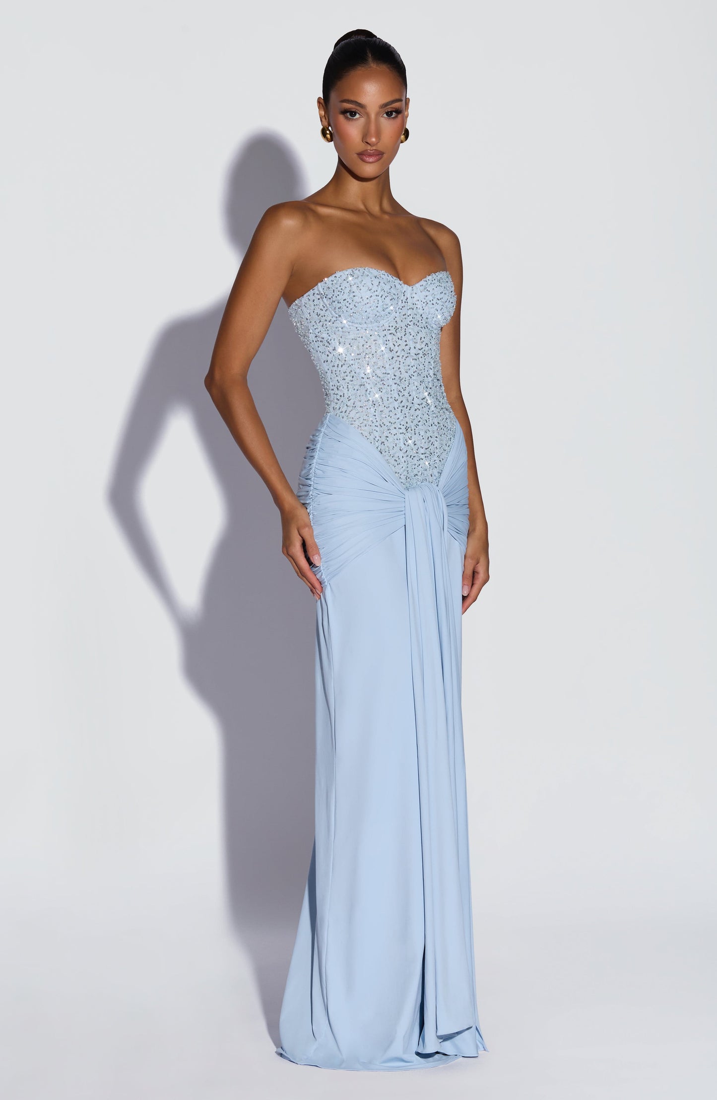 Carina Maxi Dress - Glacier Blue Dress Fardora Premium Exclusive Design